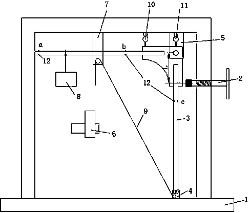Structural mechanics displacement method experimental device and structural mechanics displacement method presentation method