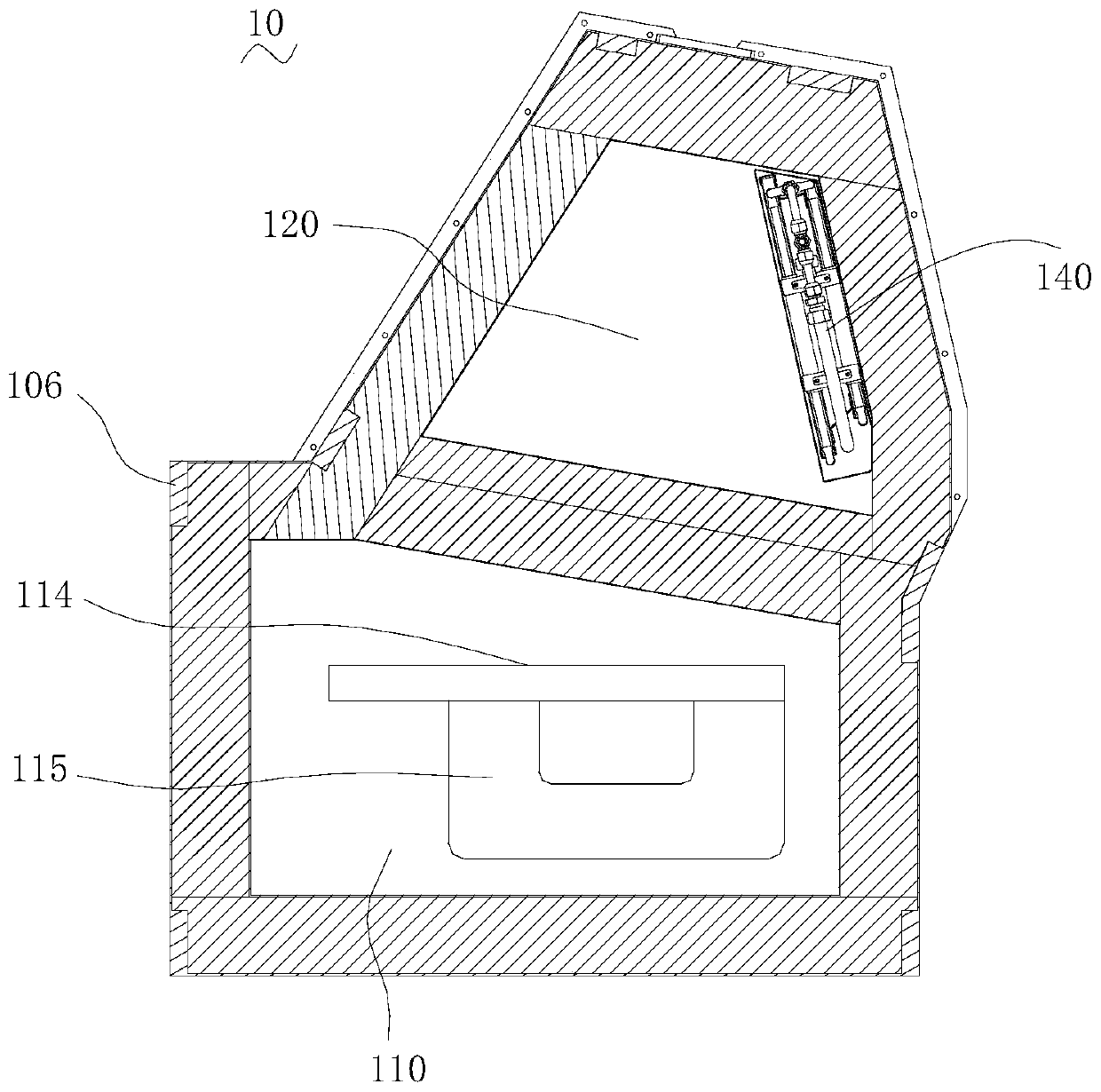 Cooling heat-insulation device with temperature partition zones