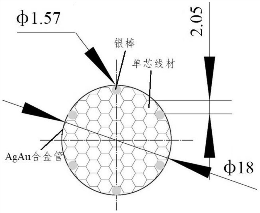 A preparation method of bi-2223/agau superconducting tape with high current carrying and low thermal conductivity