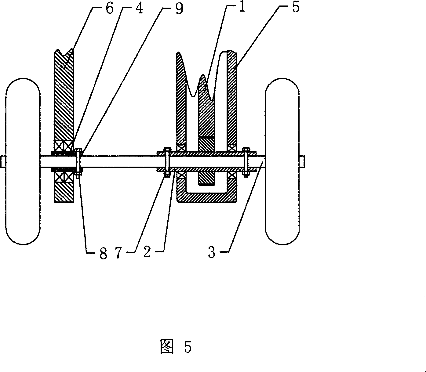 Power take-off of gearbox in garden supervisor