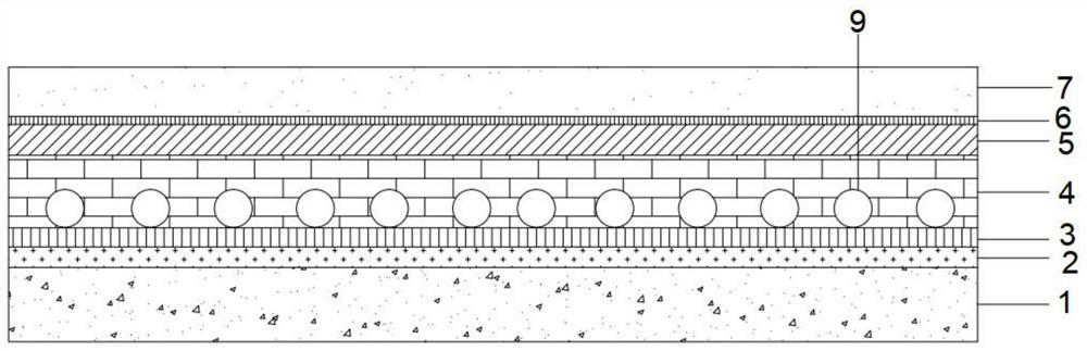 Underground garage roof siphon water storage and drainage construction method and system