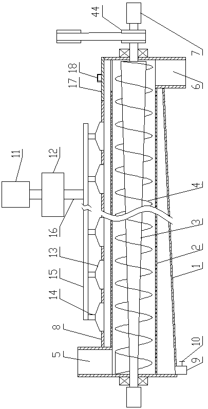 Human body food residue excreta cycle treatment device and treatment method thereof