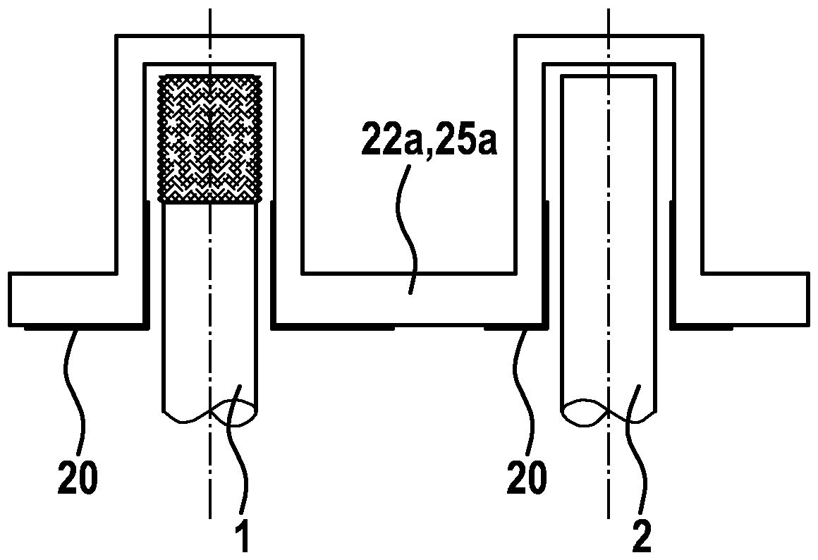 Method for connecting two battery poles made of different materials of two battery cells and battery cell