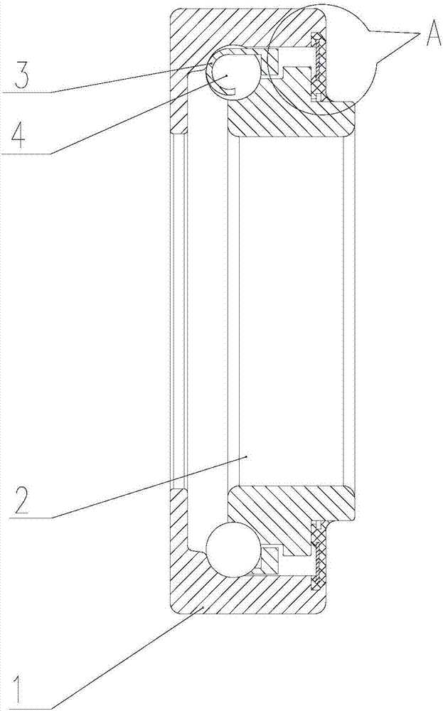 Novel steering waterproof sealed bearing as well as preparation method and application thereof