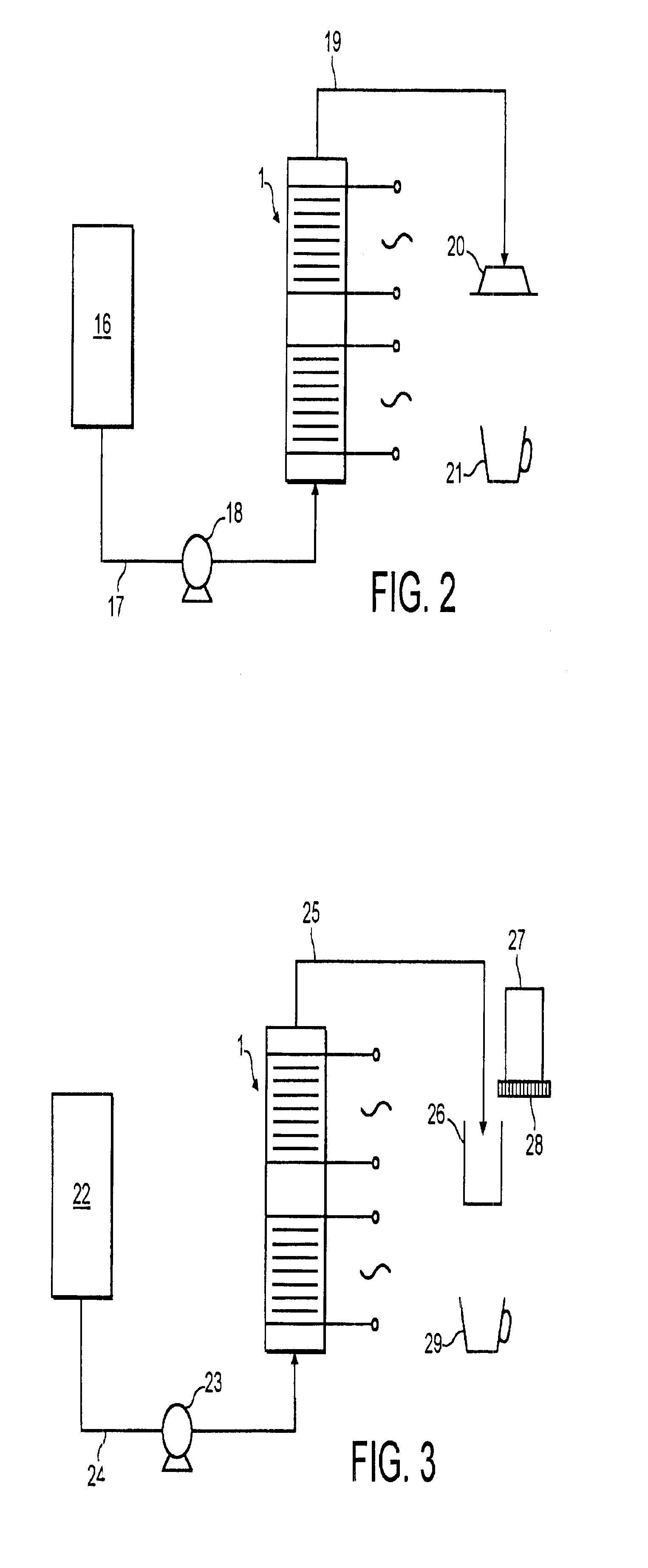 Process and module for heating liquid