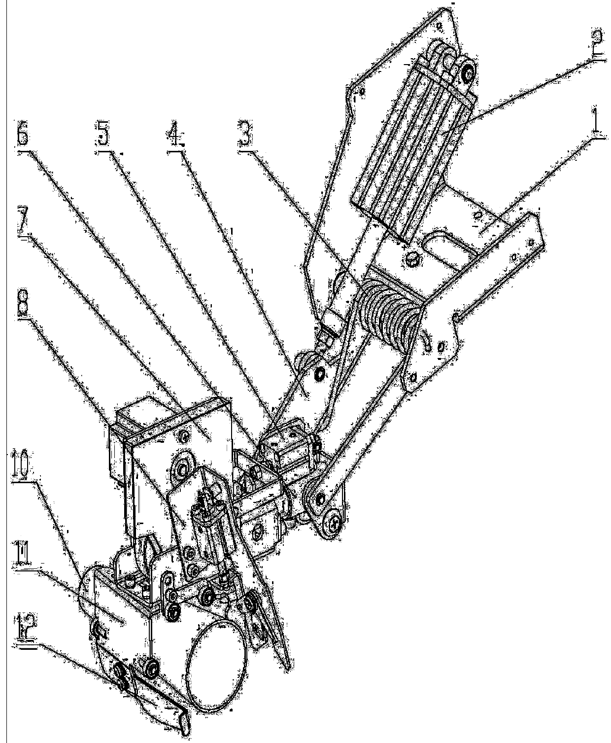 Bottom yarn beating device of spinning machine