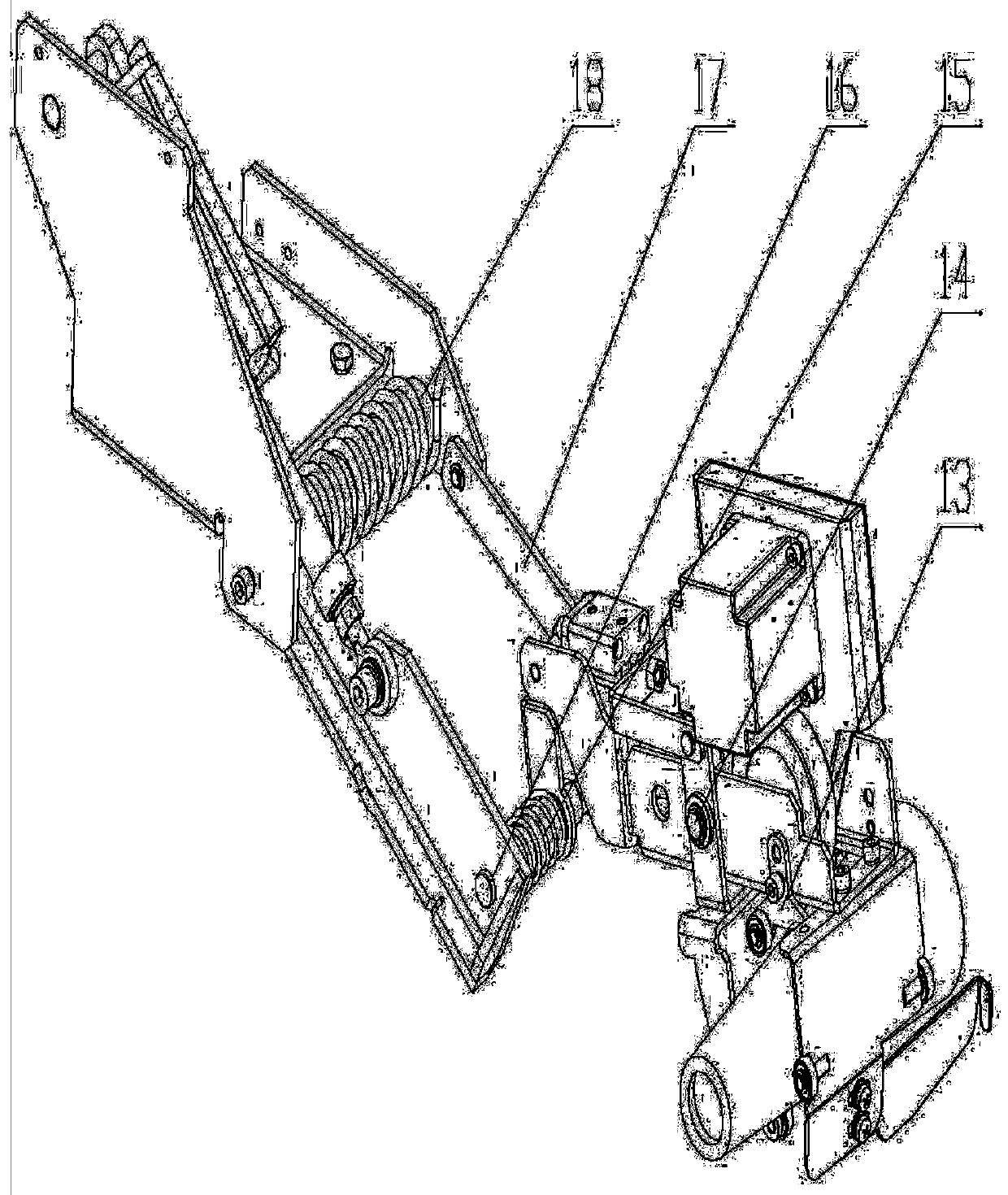 Bottom yarn beating device of spinning machine