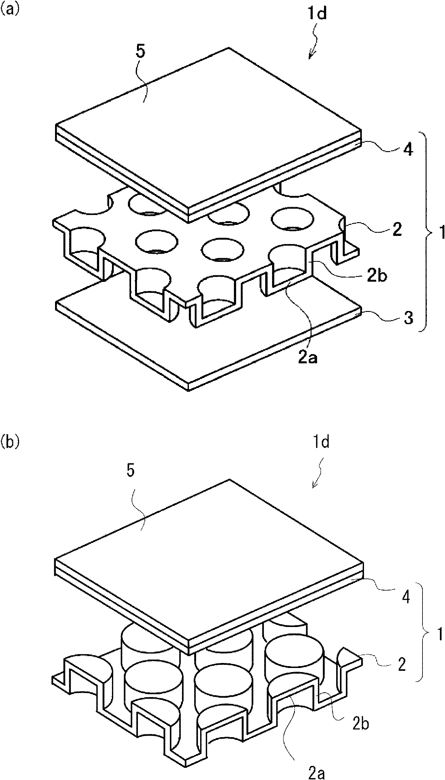 Laminated plate, and terminal treating method for laminated material