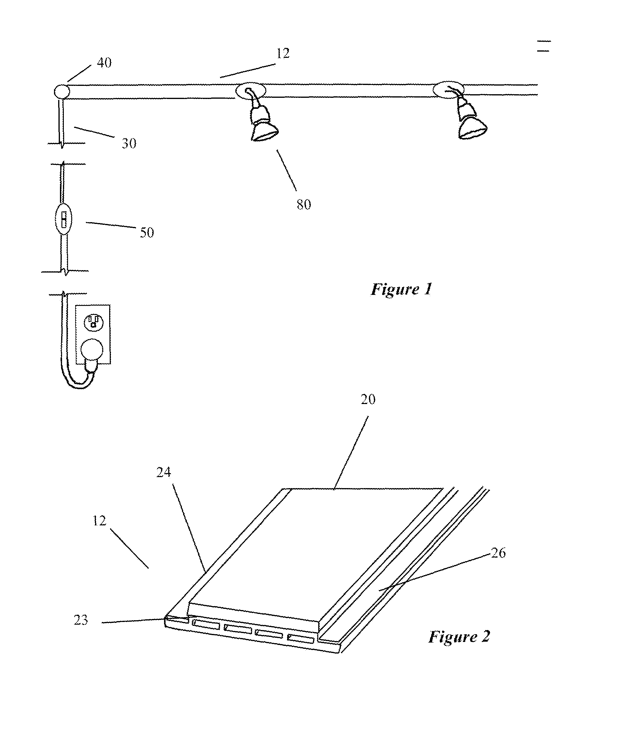 Electrical track lighting system