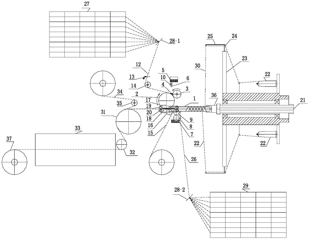 Method for manufacturing non-woven grid composite non-woven fabric by rotary weft laying method