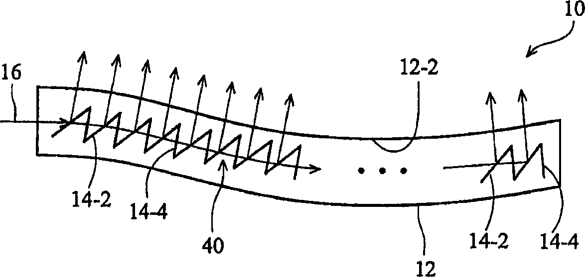 Light conducting device, manufacturing and operating method