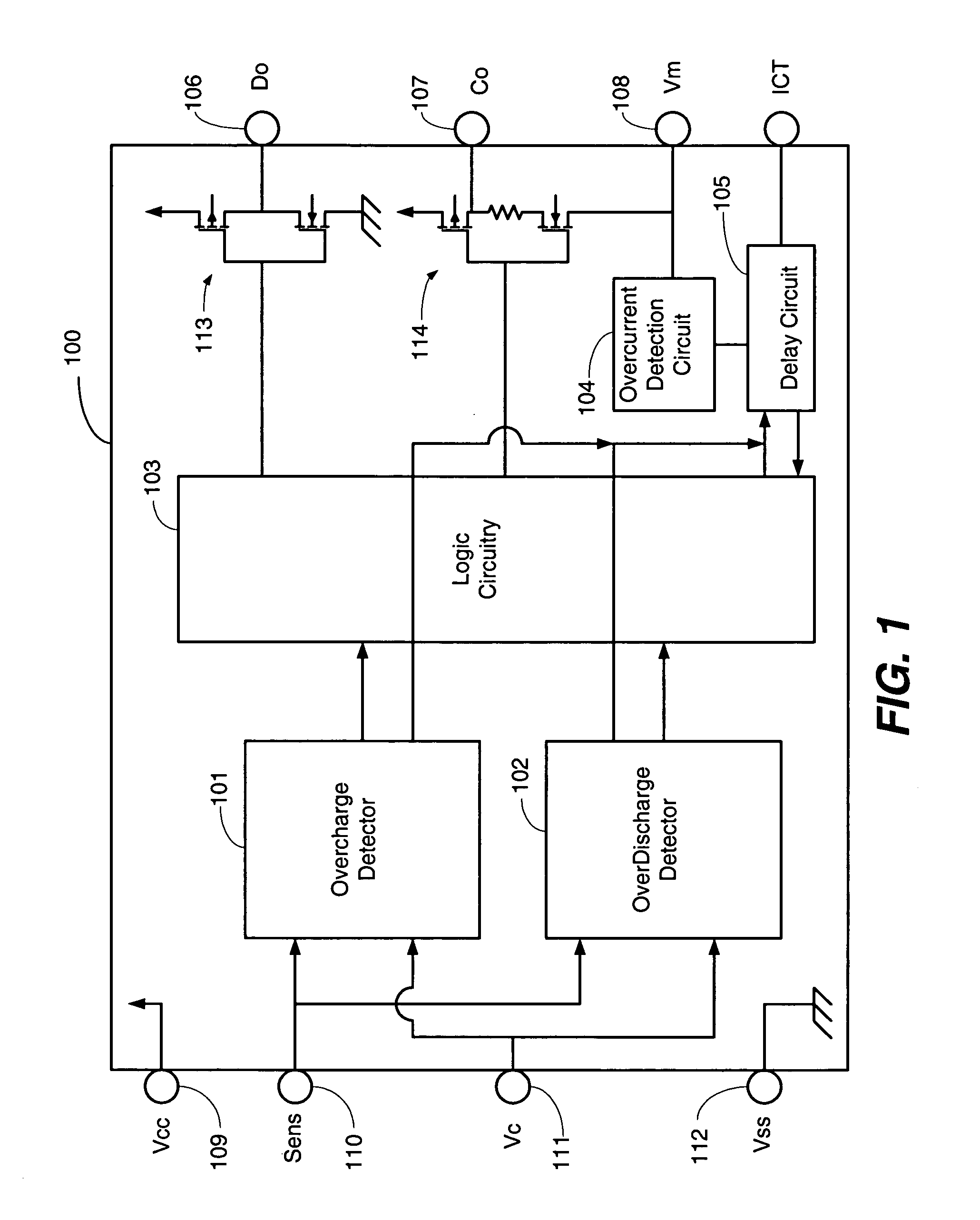 Battery protection circuit for simulating an overcurrent condition based on battery current flow
