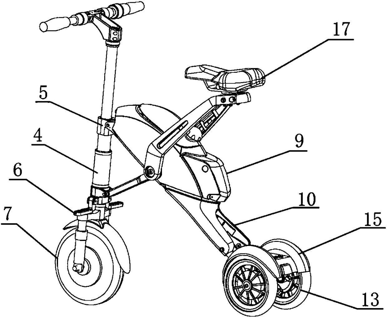 A folding electric car