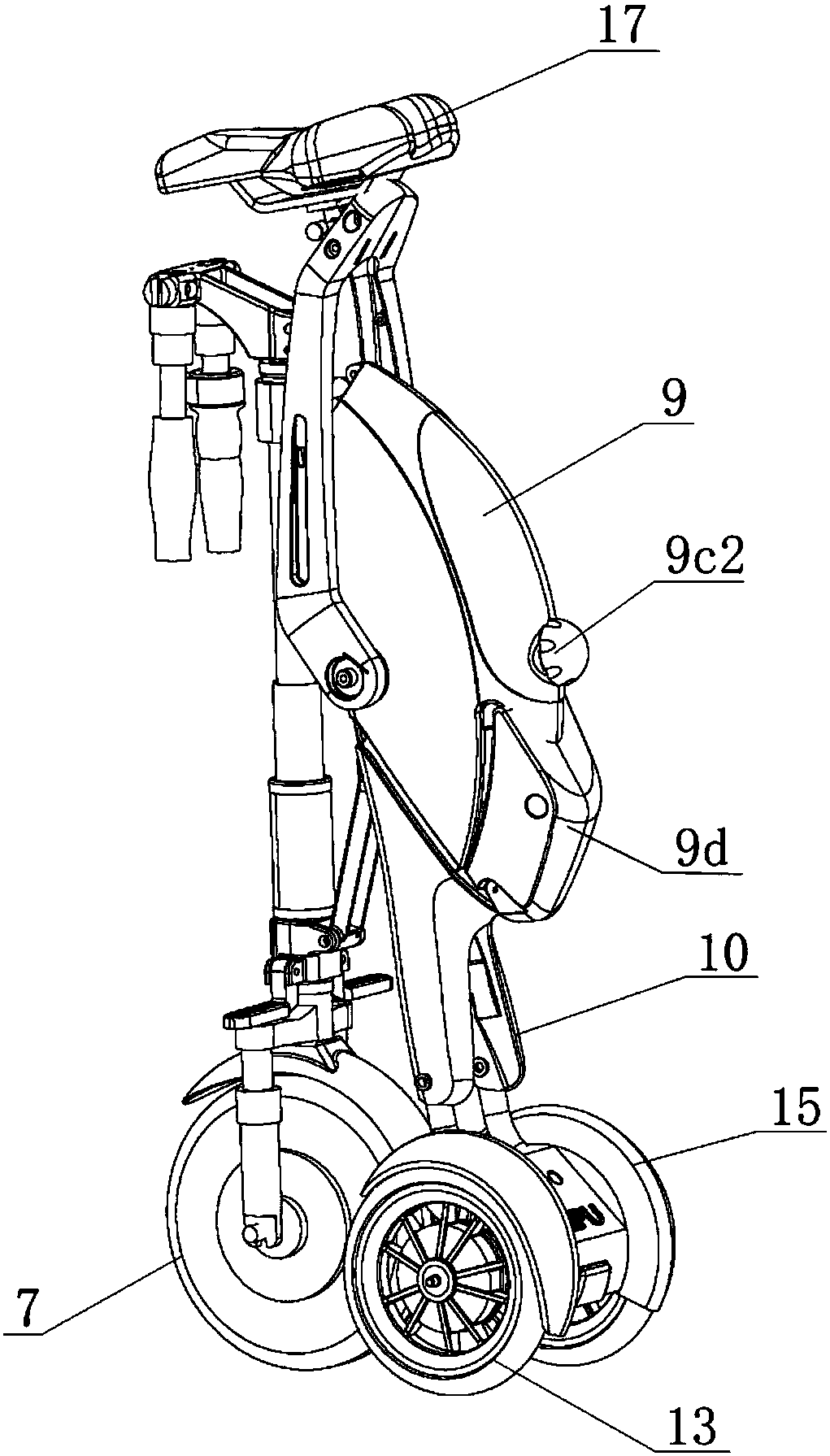 A folding electric car