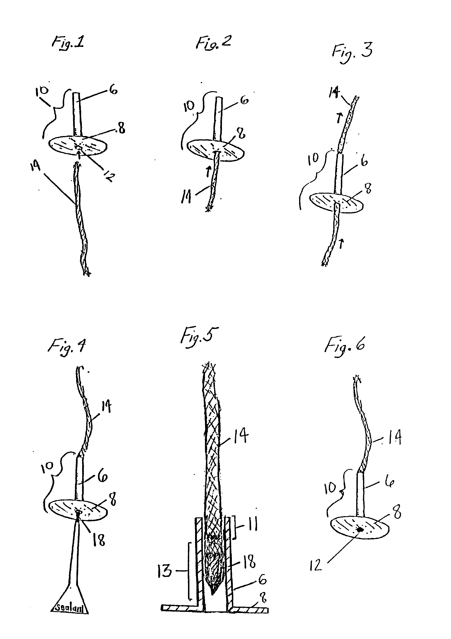 Assembling candle wick in sustainer