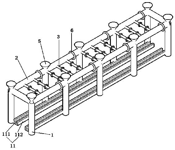 A method of growing grapes for easy picking