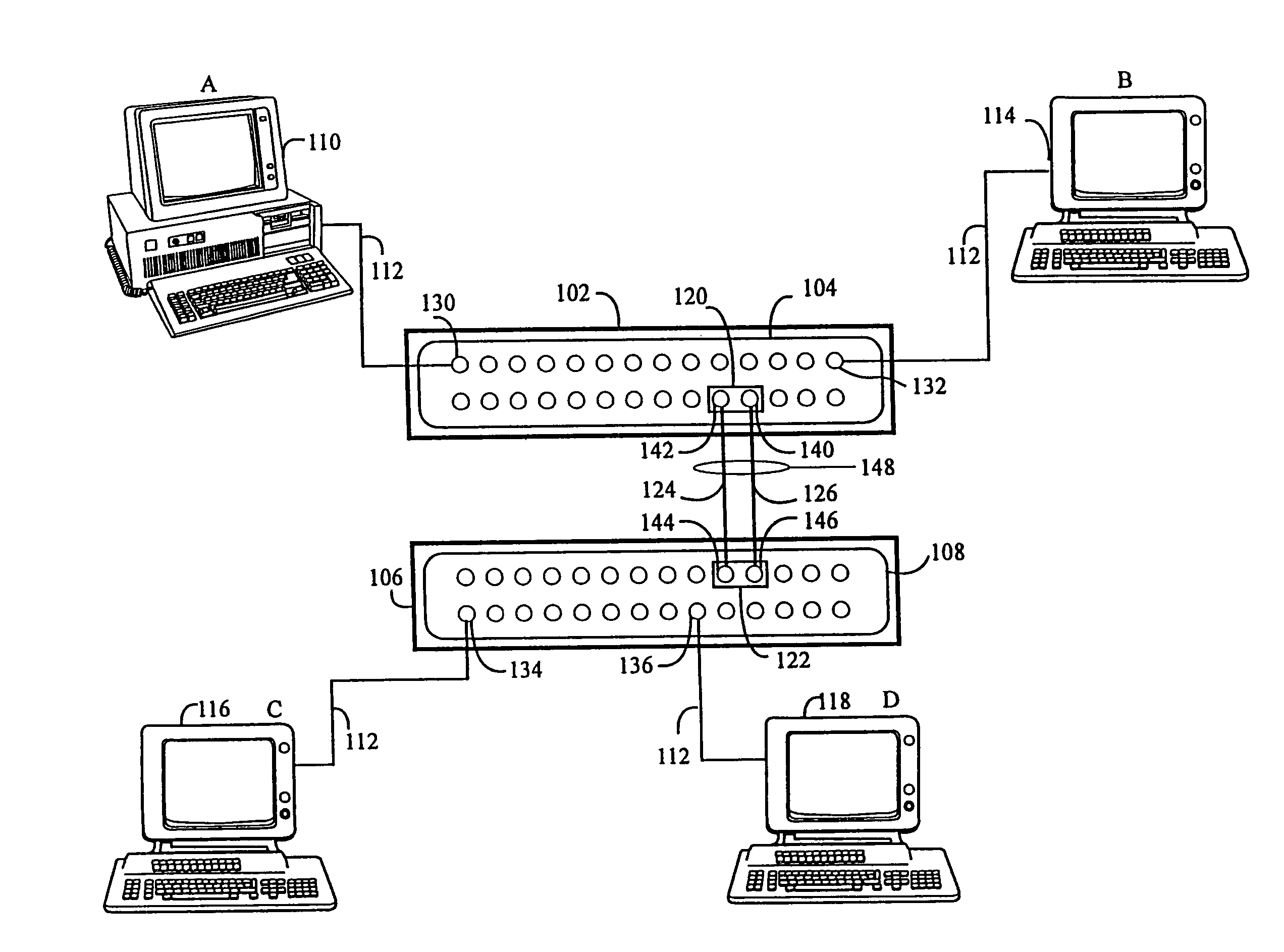 Network communication device including bonded ports for increased bandwidth
