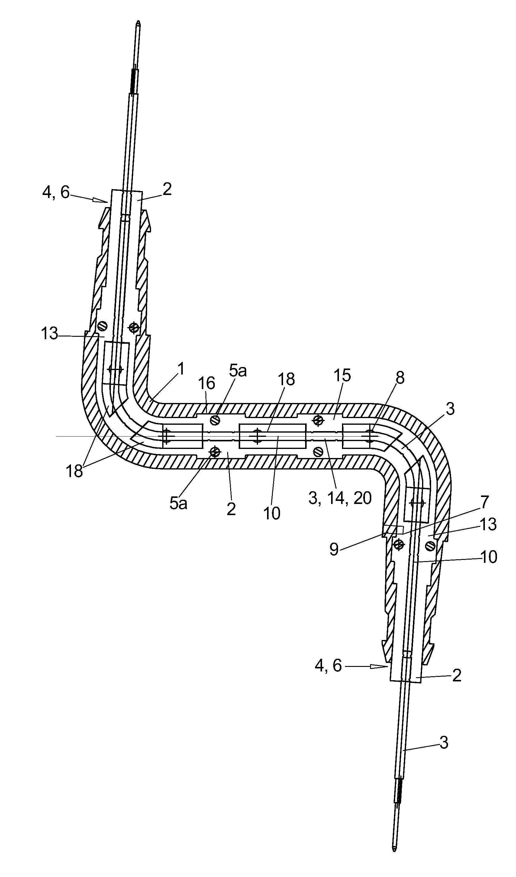 Injection molded element and production method