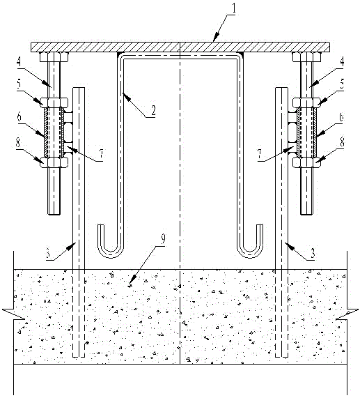 Construction method for adjusting steel plate embedded parts to reach design and construction accuracy