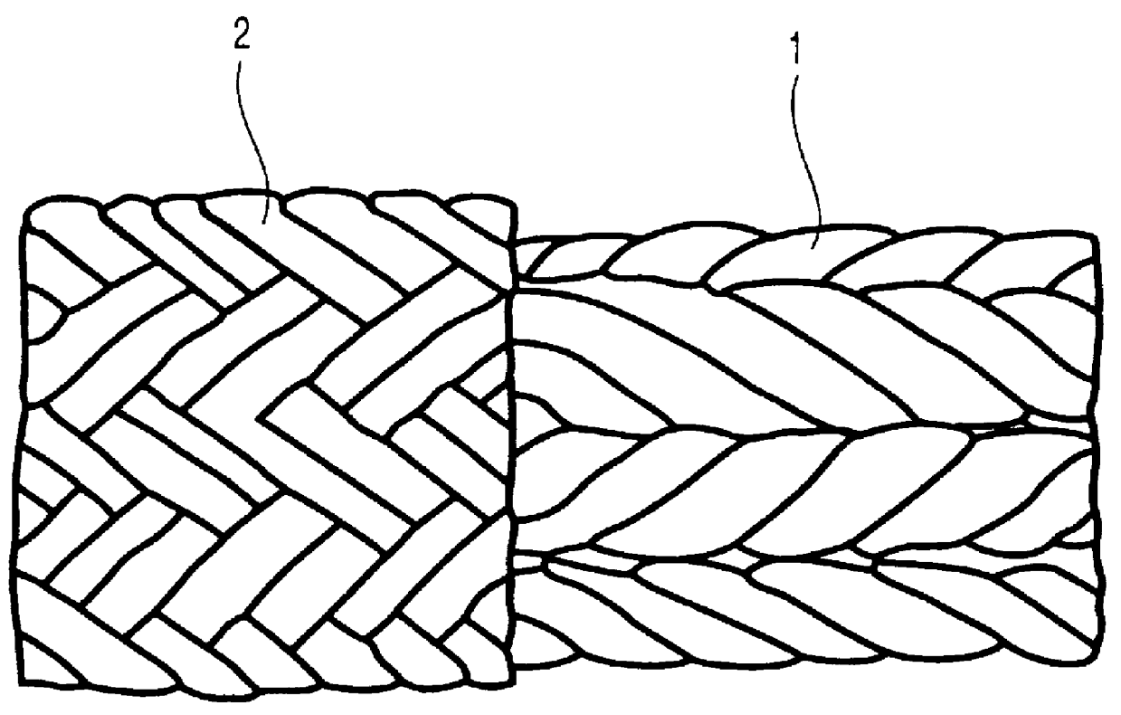 Synthetic cable provided with protection against soil ingress