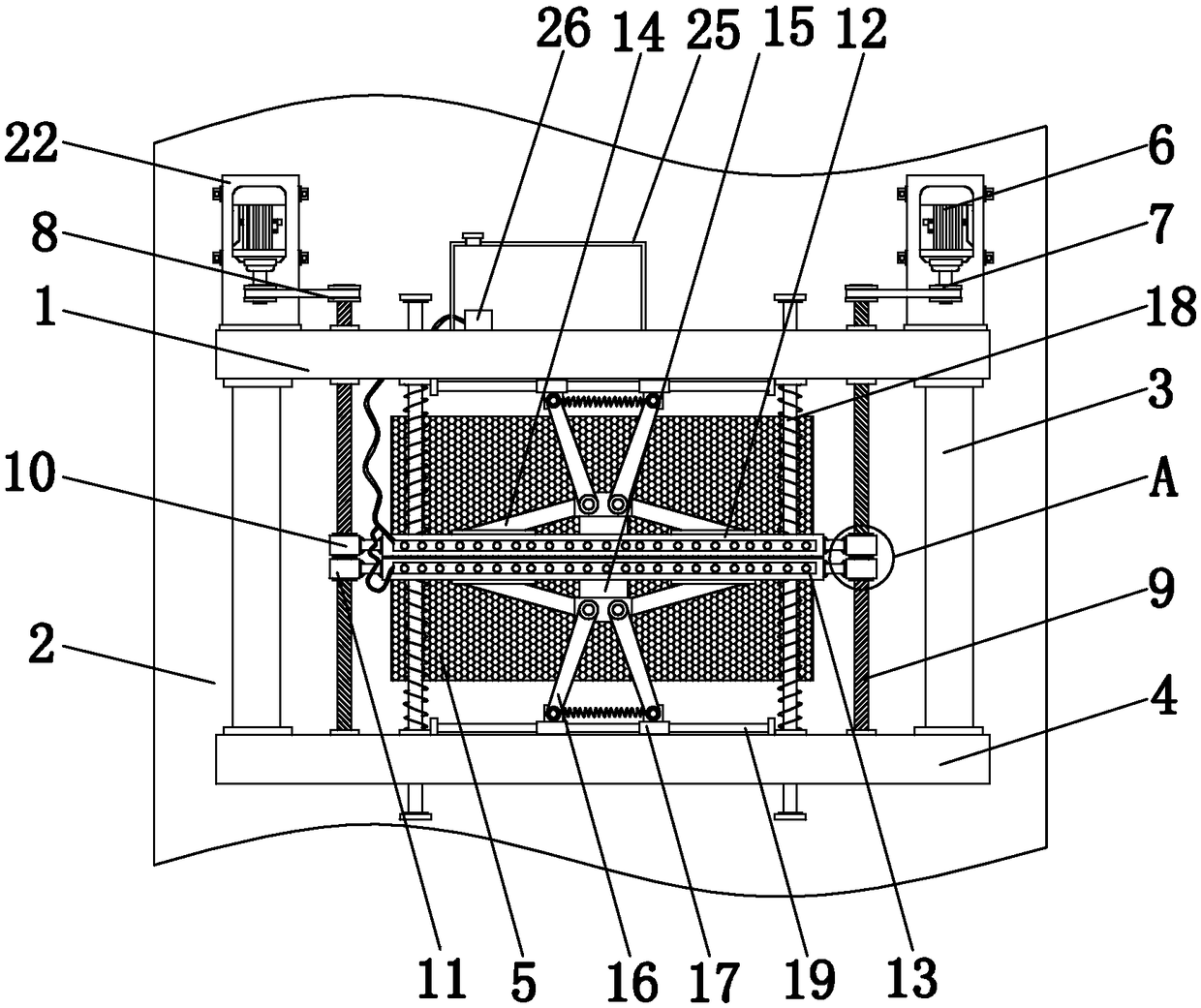 Dust removal device for removing dust on surface of LED display screen
