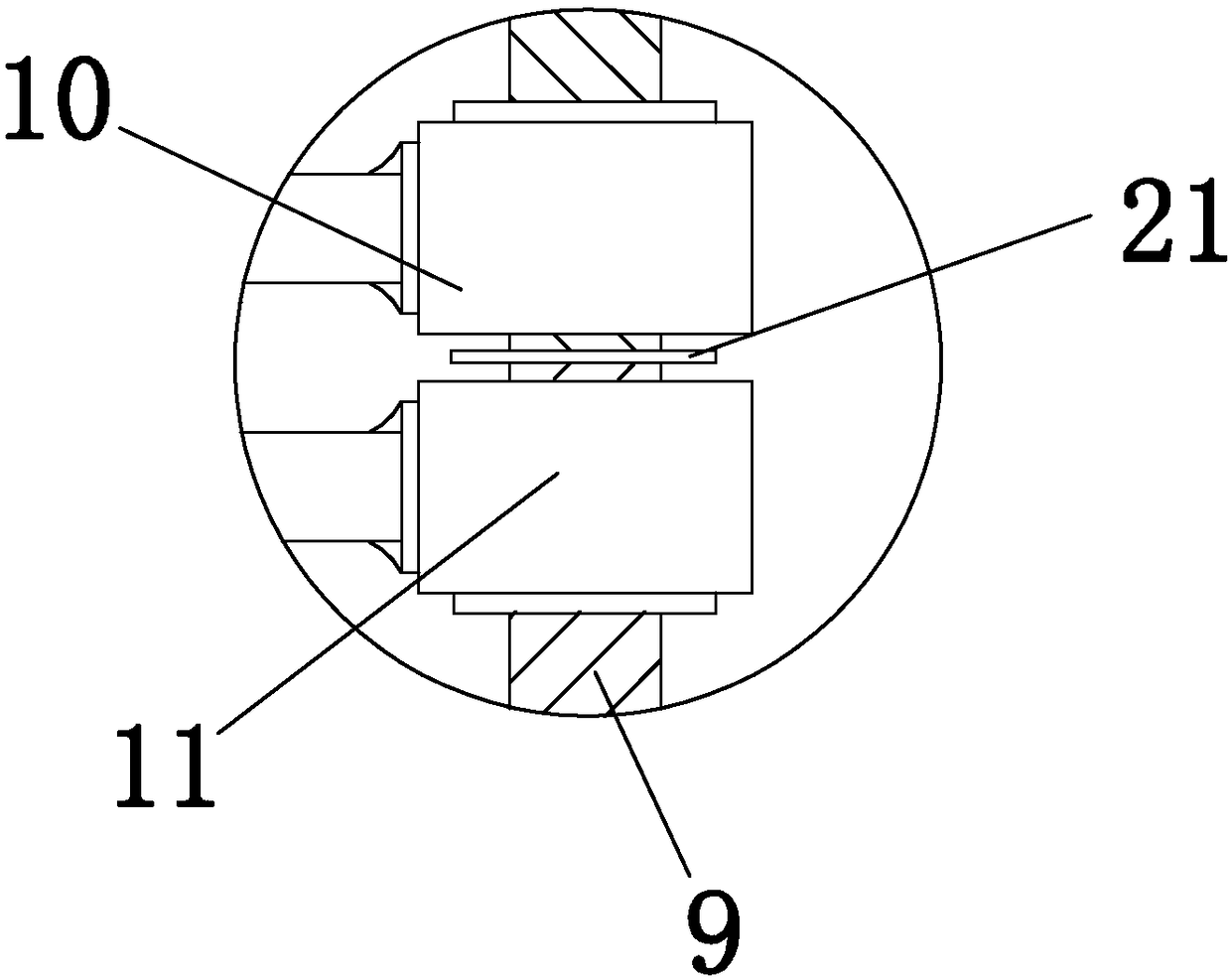 Dust removal device for removing dust on surface of LED display screen