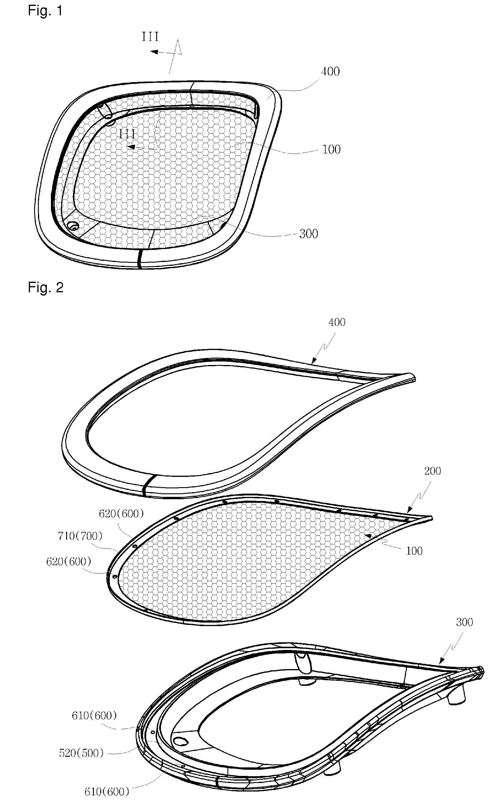 Assembly of mesh cushion in a mesh chair and assembling method thereof