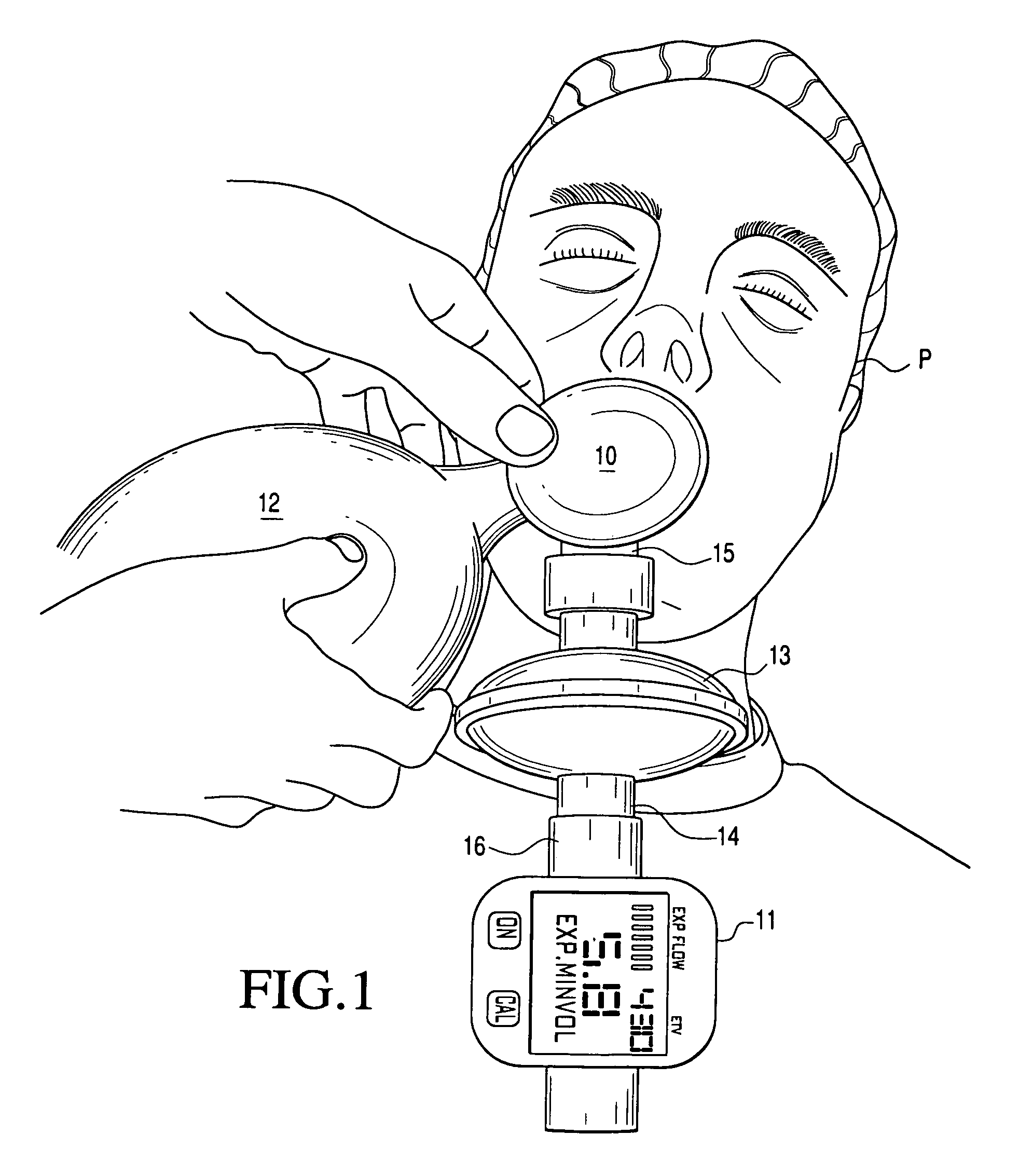 Spirometer, display and method