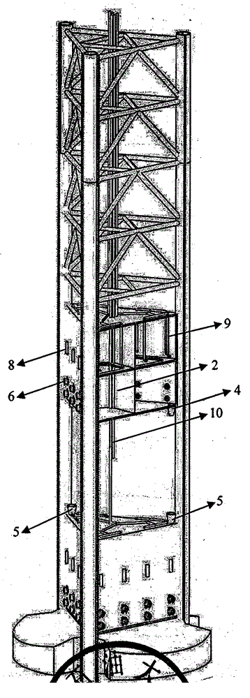 Self-elevating type platform buoyant pile shoe with function of reducing resistance in pile pulling