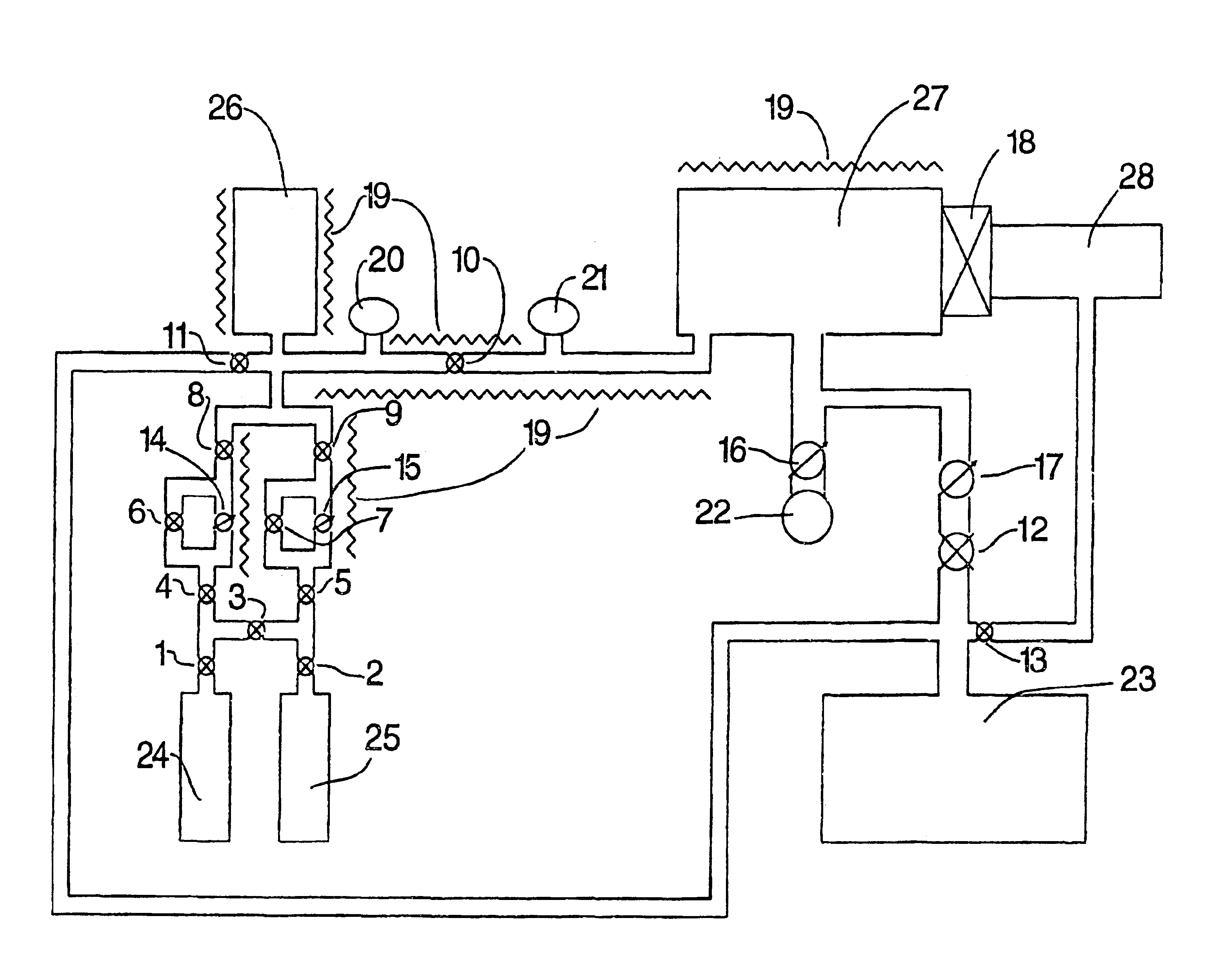 Apparatus for etching semiconductor samples and a source for providing a gas by sublimation thereto