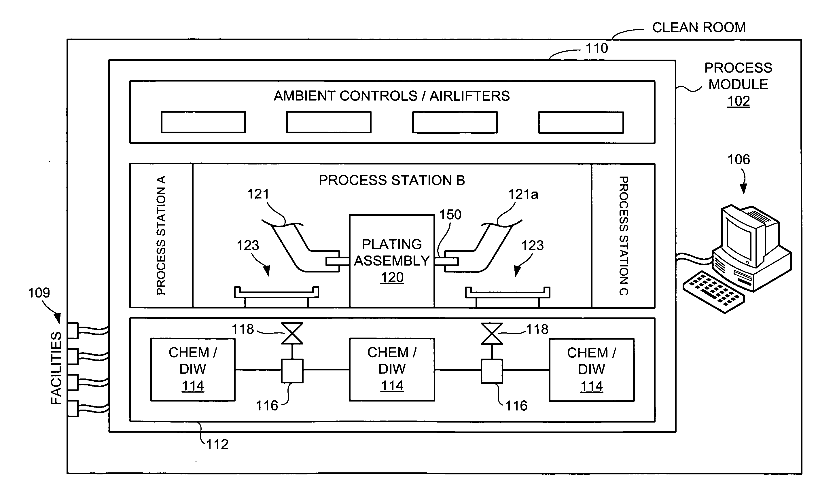 Substrate gripper with integrated electrical contacts