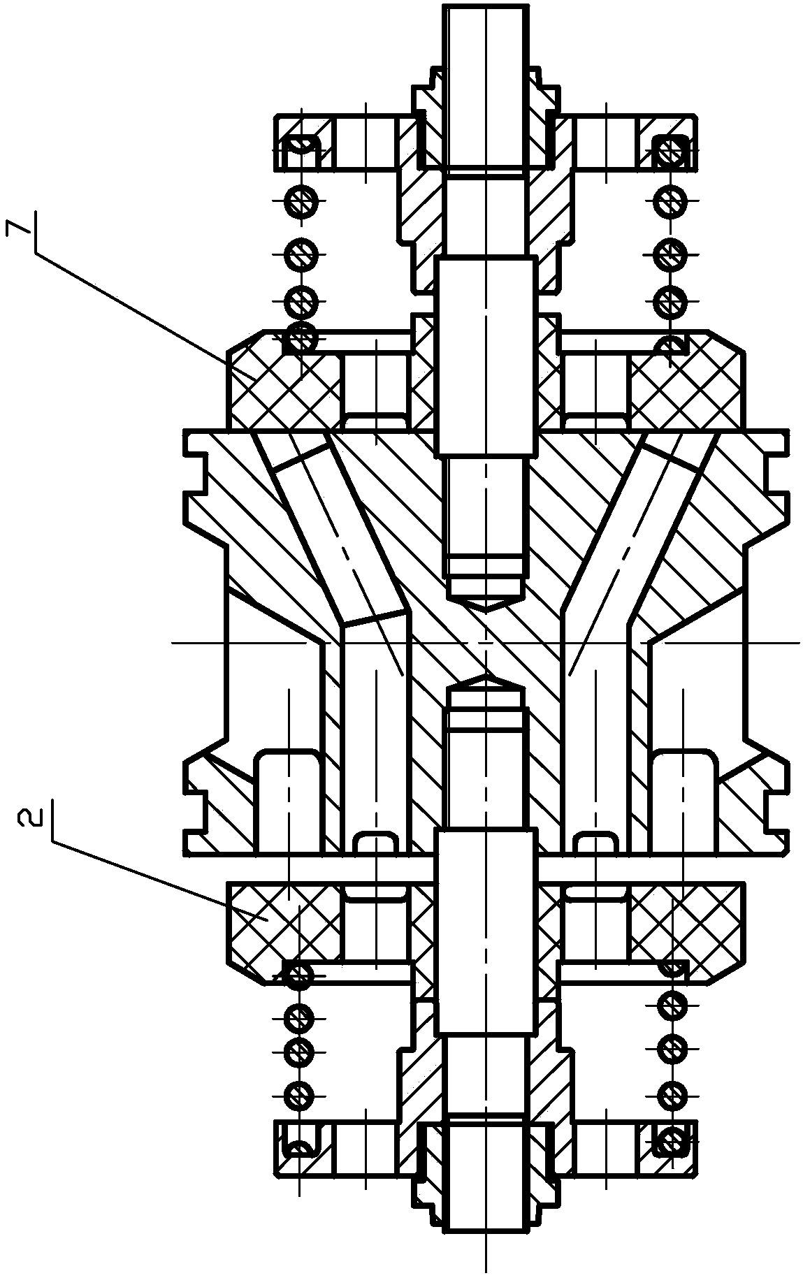 A plunger pump valve group