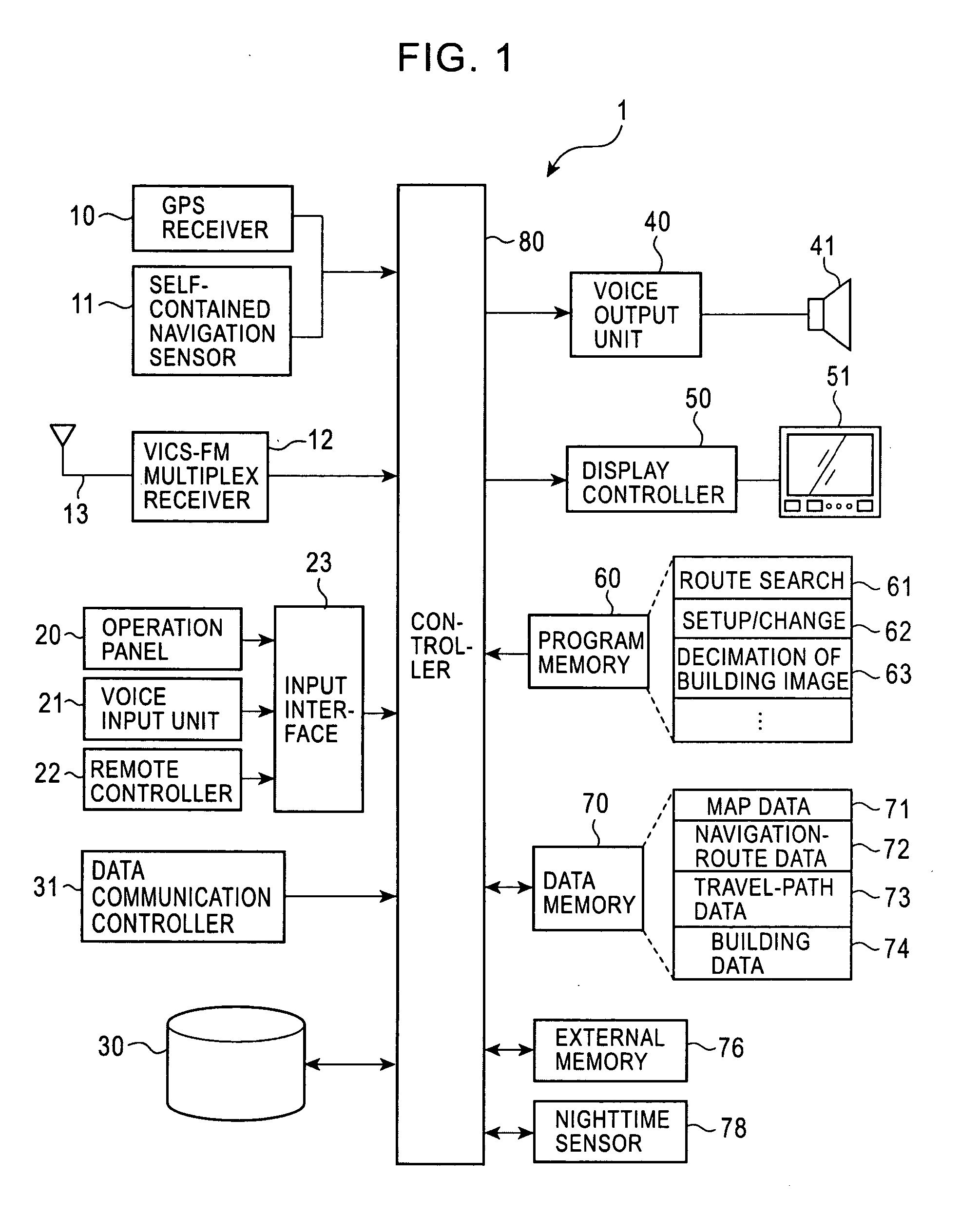 Method and apparatus for displaying a night-view map