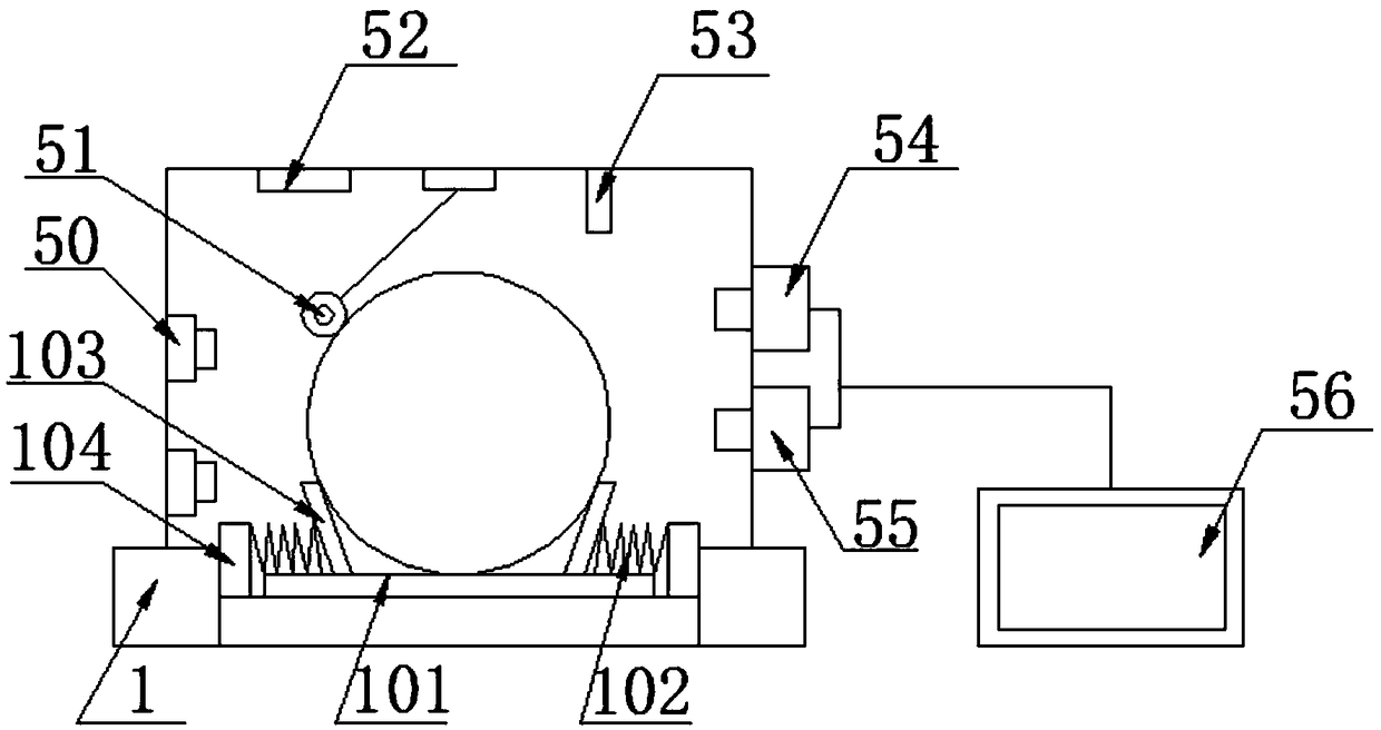 Detection device for ripeness degree of watermelons and pesticide residue