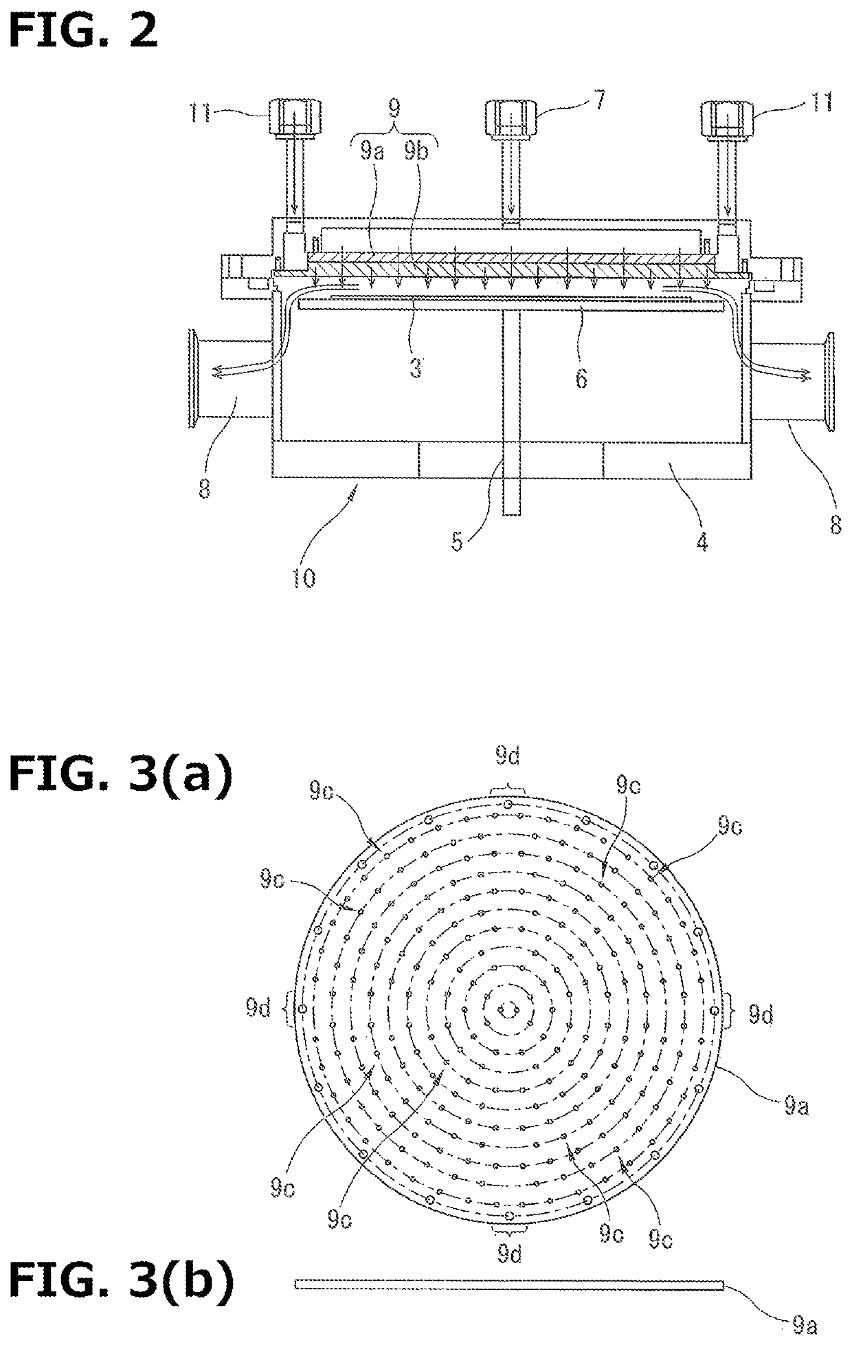 Shower head and processing device