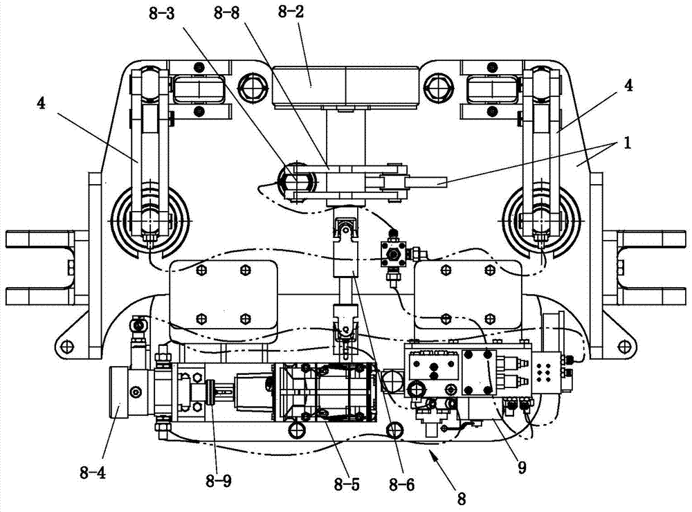 Brake trolley with rope traction monorail system