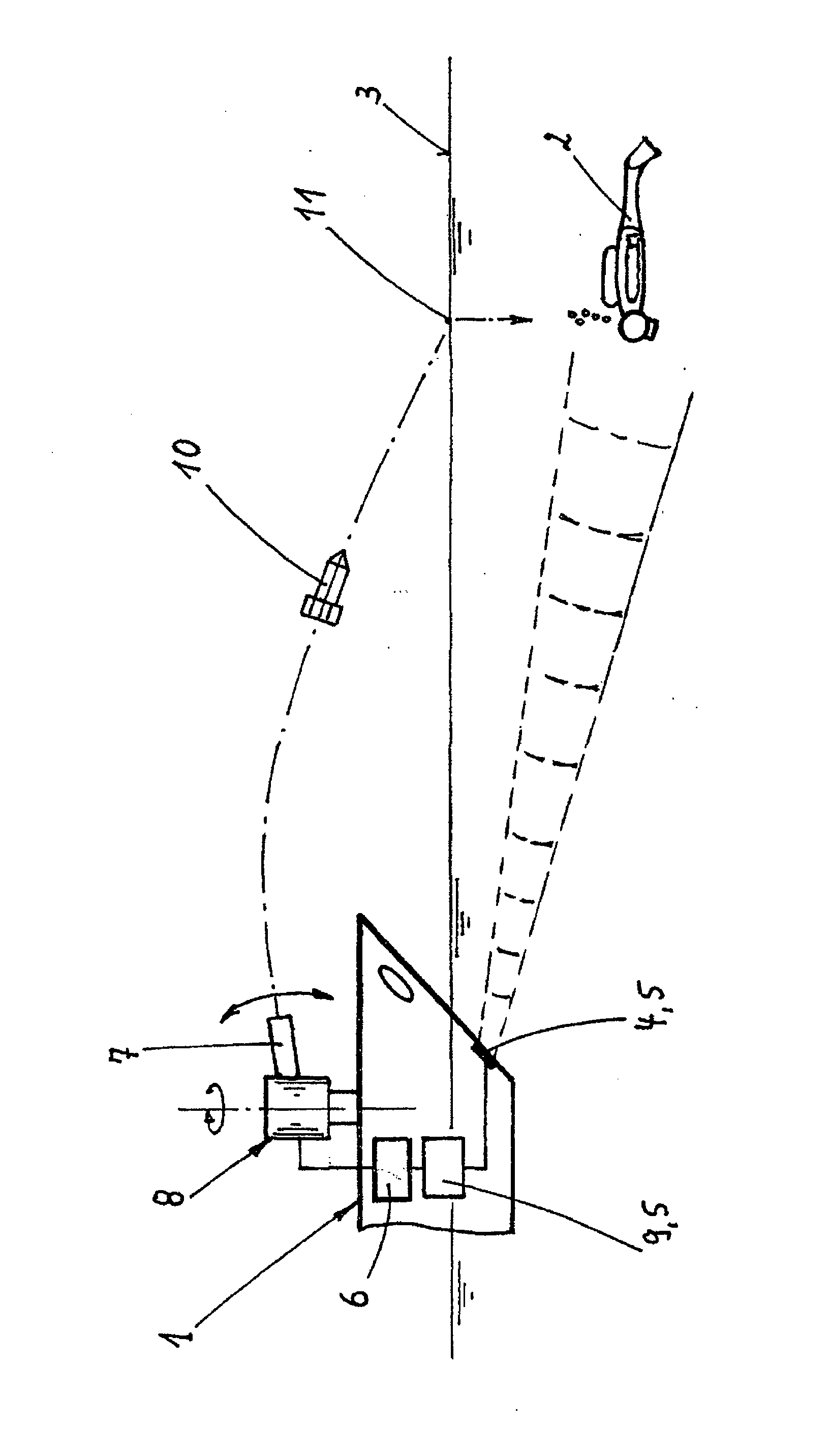 Device and method for warding off objects approaching a ship under or on water