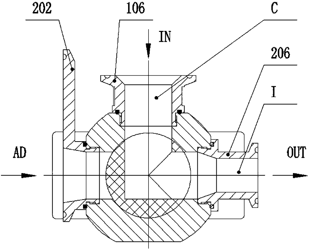 High viscosity paste quantitative filling ceramic rotary valve