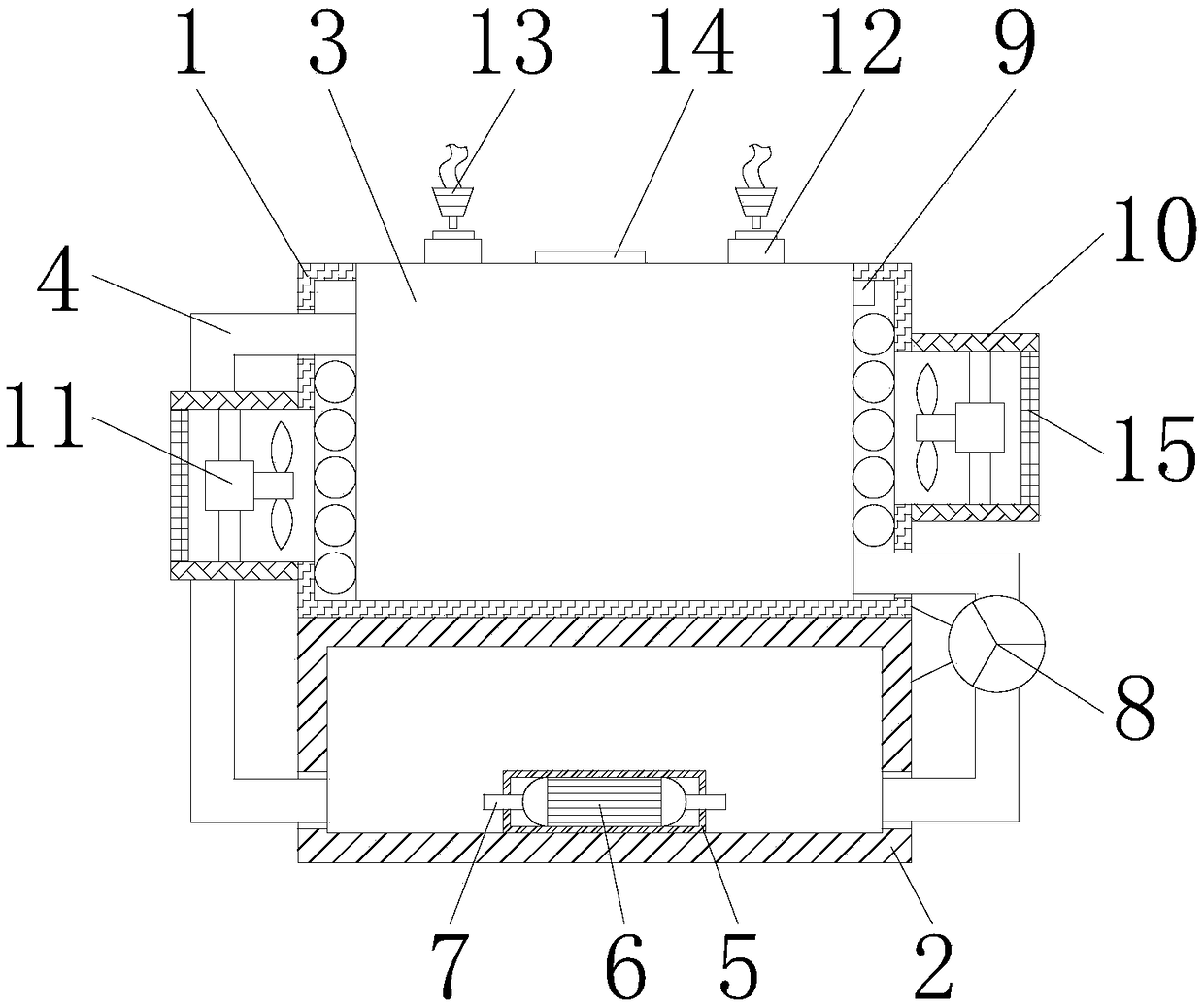 Robot accumulator cooling device