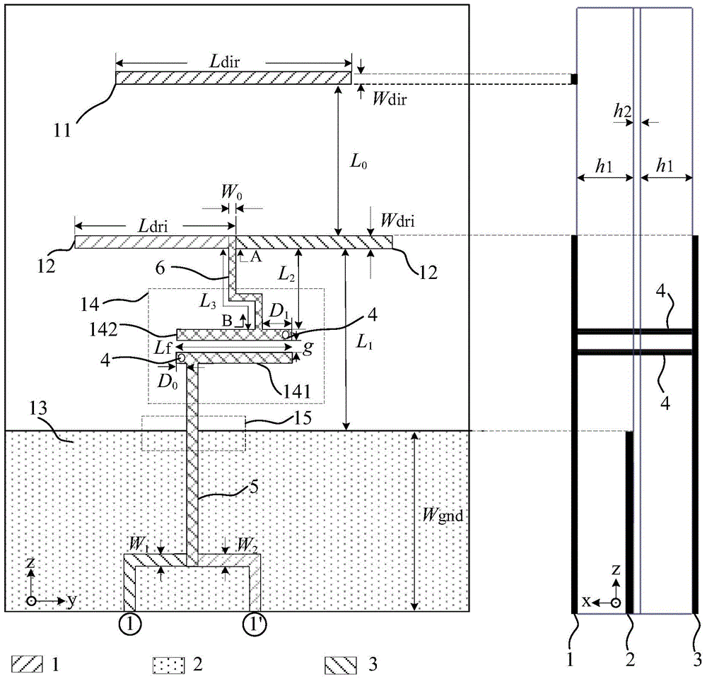 Differential Quasi-Yagi antenna with filtering function