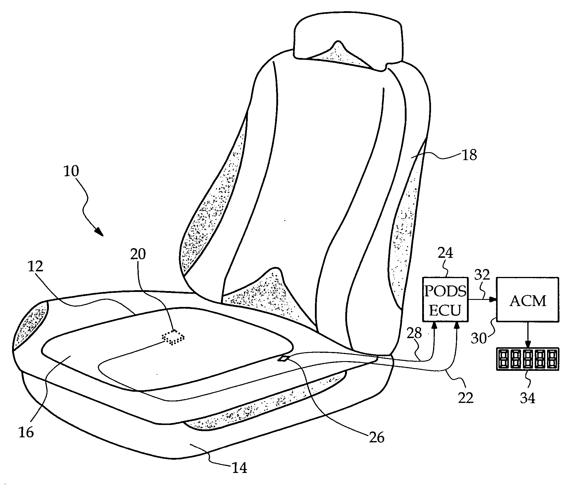 Method of characterizing an adult occupant of a vehicle seat based on a measure of seated weight