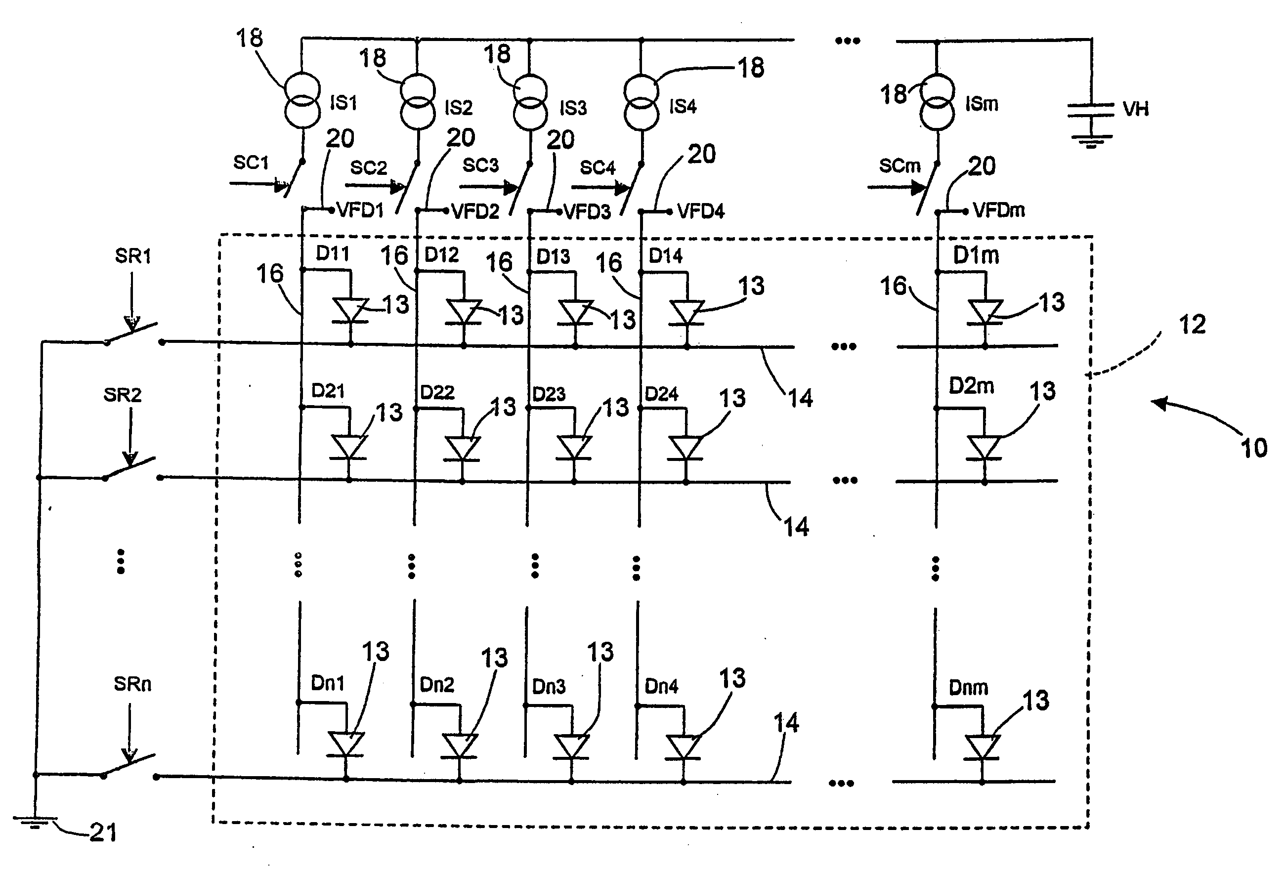 Driver for an oled passive-matrix display