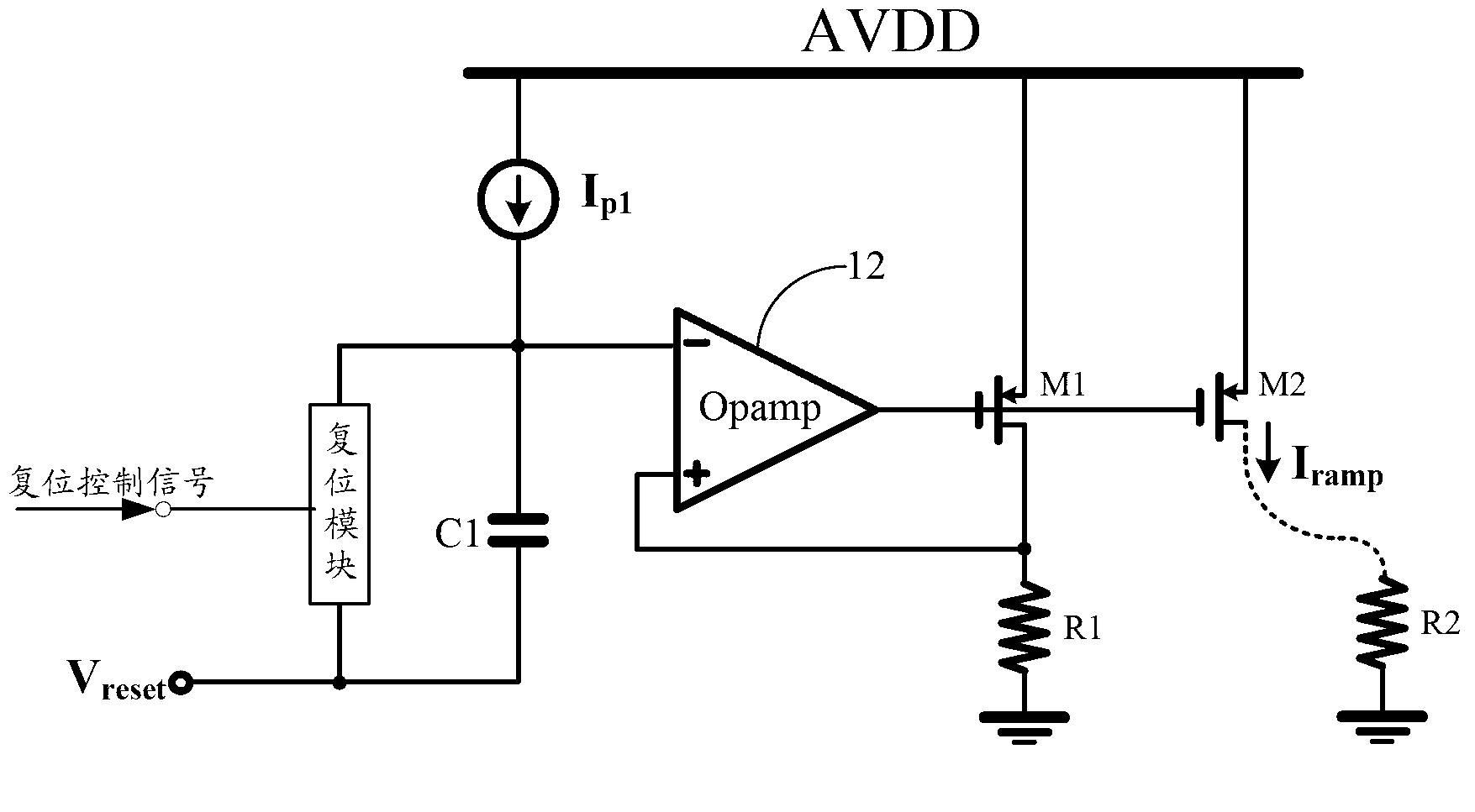 Ramp signal generation circuit and ramp signal generator