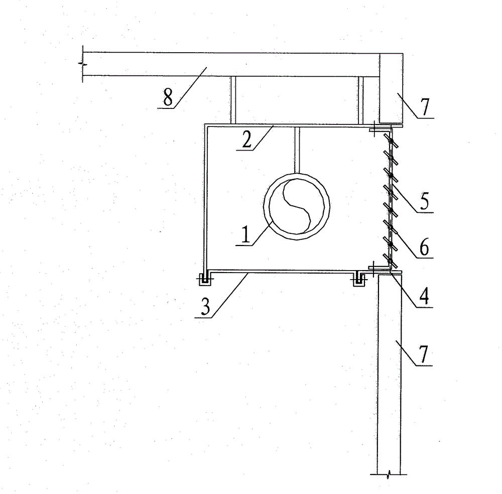 External wall embedded type gas pipeline ventilating groove