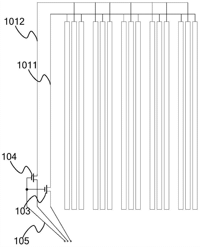 A kind of fringe circuit, array substrate and display panel