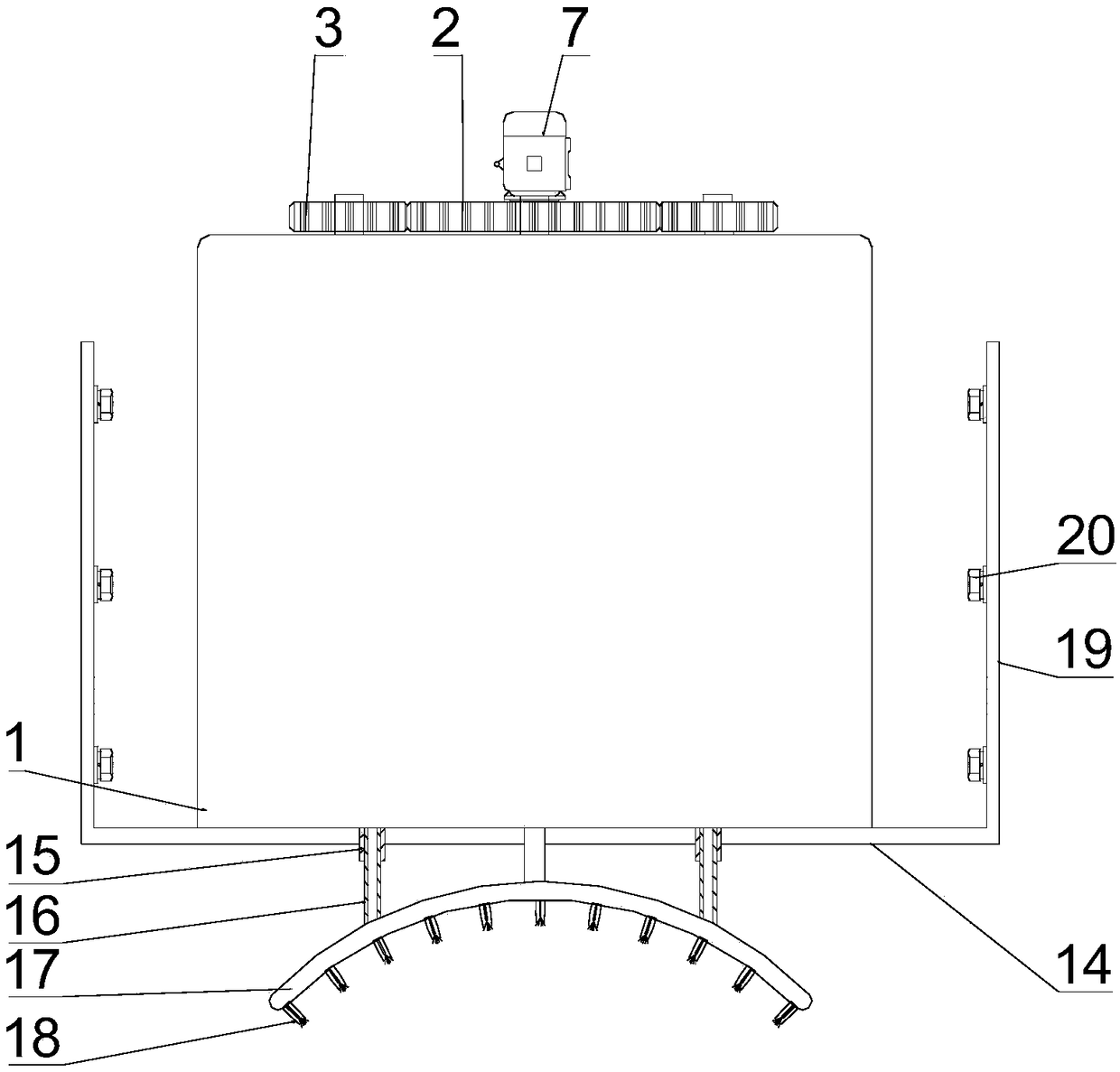 Environment-friendly flue gas desulfurization treatment device