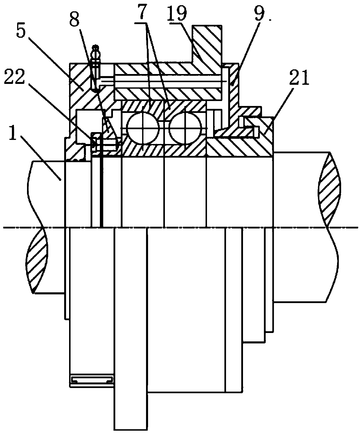 Pump vertical motor bearing oil injection and discharge structure and vertical motor