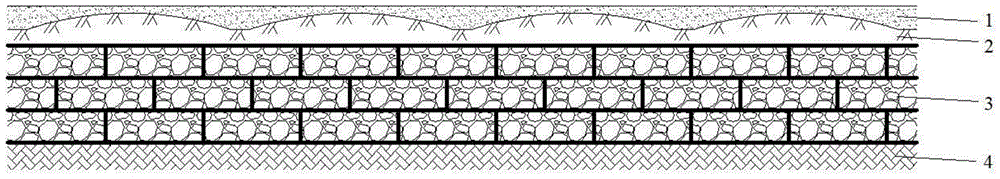 A ductile anti-collapse subgrade structure in karst area and its construction method