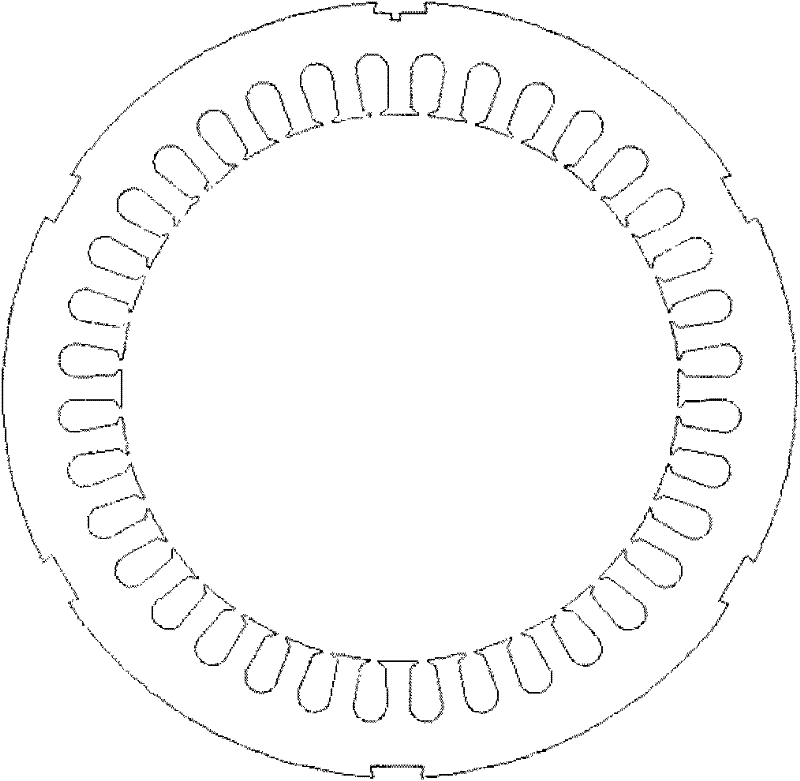 Low-loss stator punching sheet of AC motor