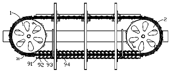 Chain plate conveying device